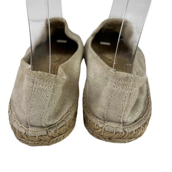SOLUDOS Espadrille Canvas Beige Wink Winking Eye Flats Slip On Loafers Shoes 8.5 - Picture 11 of 16